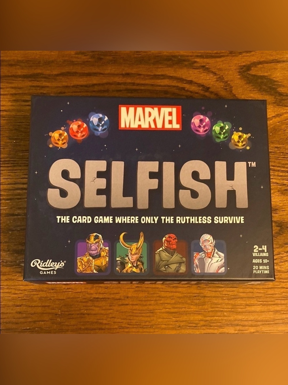 Marvel Selfish Card Game Strategy Tabletop Game Winning Moves NIB